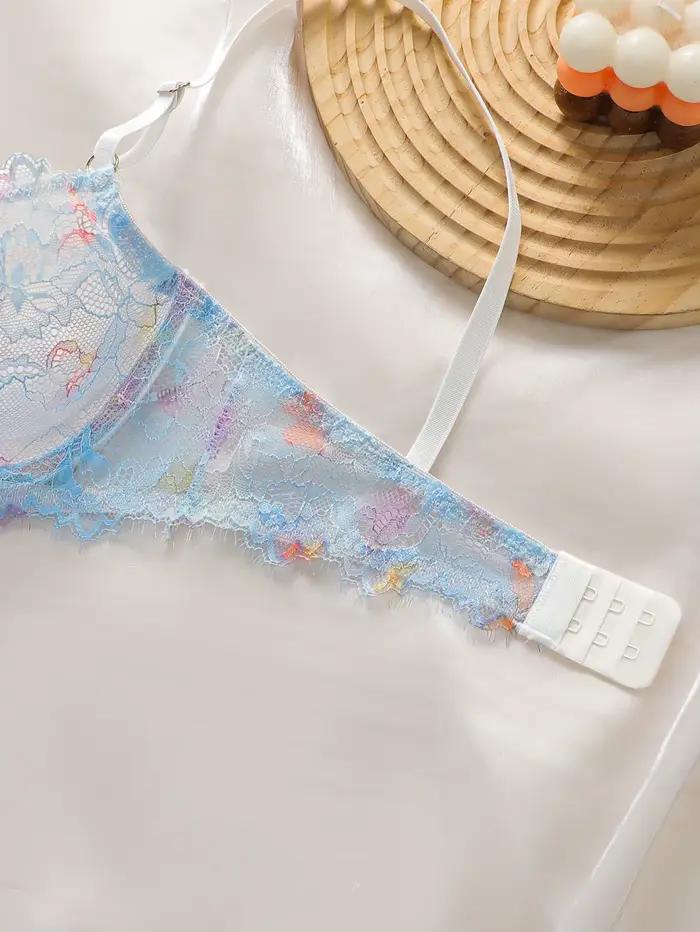 Dámský sexy průhledný krajkový lingerie set s ocelovými obroučkami