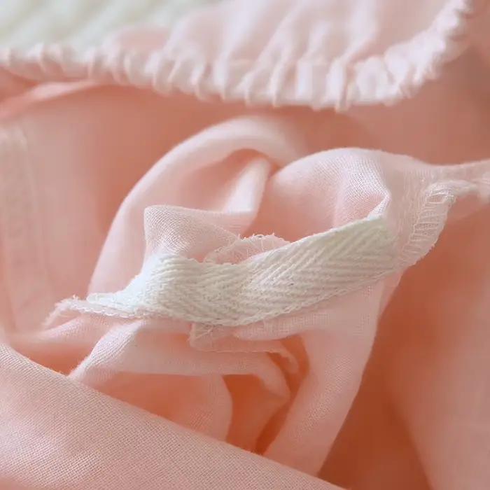 Pyjama en coton féminin col en V taille M L XL imprimé rose bleu pour femmes nuits chaudes printemps