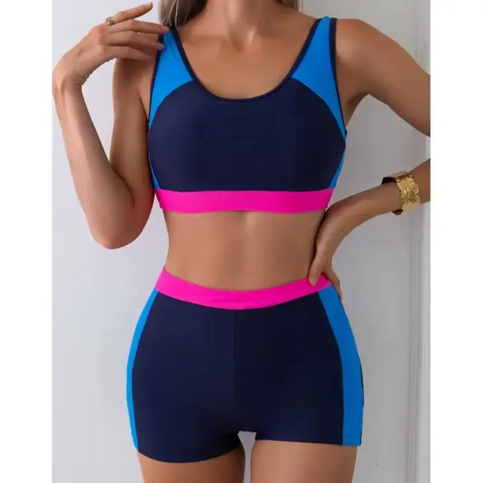 Maillot de bain d'été, ensemble Tankini, maillot de bain féminin, vêtements de sport pour la plage, maillot de bain deux pièces, maillot de bain pour piscine pour femmes