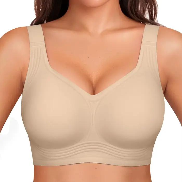Soutien-gorge Grande Taille Ultra Doux et Sans Coutures - Couverture Complète, Maintien et Lifting, Lisse les Graisses du Dos, Anti-Affaissement, Sans Armatures
