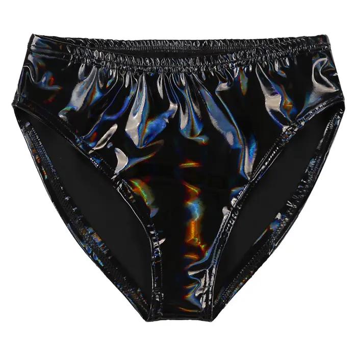 Pantalons chauds pour femmes, Look mouillé, slips en cuir verni, sous-vêtements, lingerie Sexy, taille basse, Mini short, culotte, Costume de danse pôle de Club