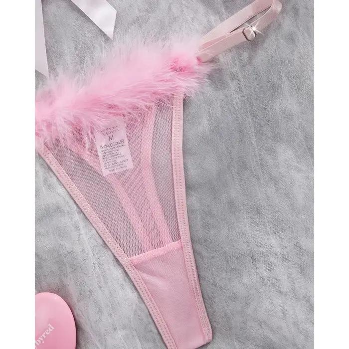 Lingerie Saint-Valentin Sexy et Mignonne, Ensemble Soutien-Gorge Hilitos 2 Pièces, Décoration Moelleuse Romantique, Sous-Vêtements Féminins Pure Désir et Fantaisie