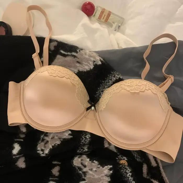 Soutien-gorge sexy en dentelle imprimé léopard pour femme, nouveau style français, effet push-up avec design rehaussé et épaissi