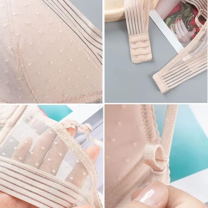 Soutien-gorge dos bas pour femmes, sans couture, Invisible, dos nu, en maille à pois, brassière sans fil pour dames