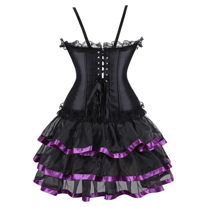 Dámské korzetové šaty, gotické bustier korzety s ramínky