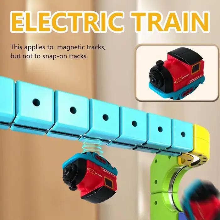 Voitures de train électriques pour rail klick, train rechargeable par USB pour enfants, ensemble de train électrique avec rails, pour ensemble de train électrique