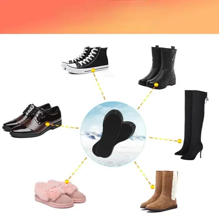 Semelles chauffantes électriques d'hiver USB chauffage pieds plus chauds chaussures thermiques chaussette coussin semelles chauffantes lavable pleine fièvre des pieds unisexe