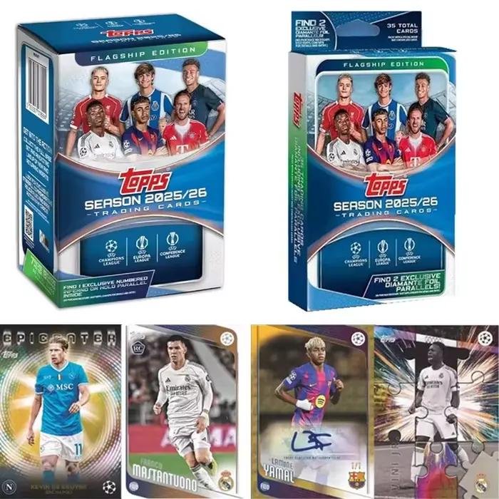 Collection de cartes Topps authentiques saison 2025-26 UCC Champions League European War UEFA Club Competition Football Flagship Series