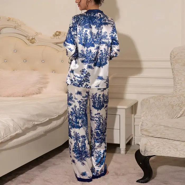 Pyjamas à manches longues femmes femme pyjama ensemble vêtements de maison ensemble grande taille femmes pyjamas vêtements de nuit Pigma hiver sommeil salon sous-vêtements