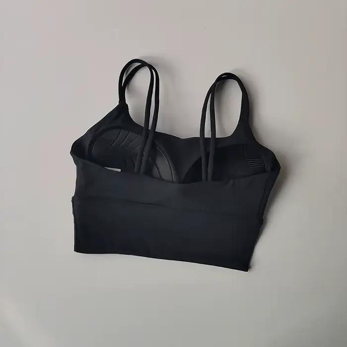 Soutien-gorge de sport intégré avec bretelles, soutien-gorge de style gilet de beauté absorbant les chocs pour femmes, combinaison de yoga Pilates pour course à pied