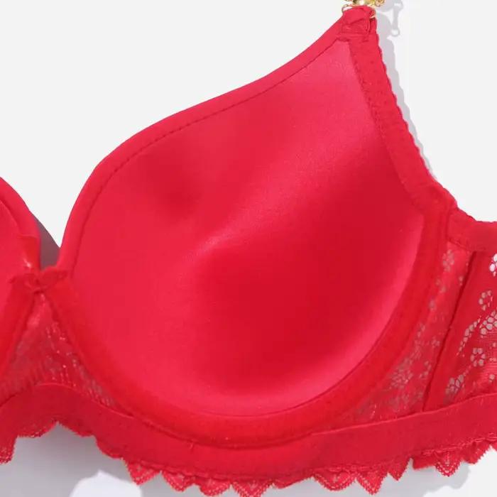 Beauwear Vyztužená podprsenka push-up s kamínky a krajkovým designem s kovovou texturou