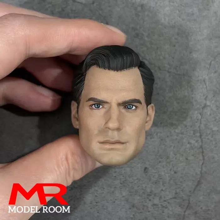 Tête sculptée en PVC de soldat masculin, échelle 1/6, Henry Cavill, compatible avec le corps d'une figurine de soldat de 12 pouces.