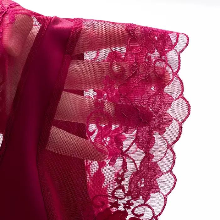 Giczi Nouvelles Culottes Femme Léopard Dentelle Florale Mode Lingerie Sexy Transparente Respirante Confortable