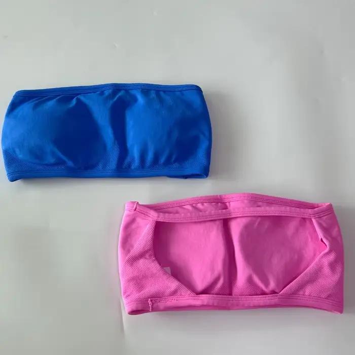 Pericic – soutien-gorge de sport Bandeau à bretelles, dos nu, débardeur de Yoga pour femmes, sans couture, froissé, pour entraînement, Fitness, haut de gymnastique Sexy
