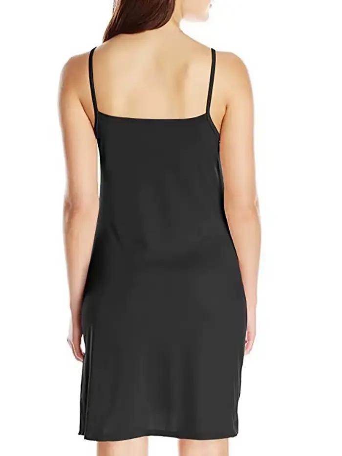 Chemises de nuit pour femmes très vendues, robes de nuit d'été pour femmes, couleur unie, col en V, camisole ajustée, vêtements d'intérieur, chemises de nuit