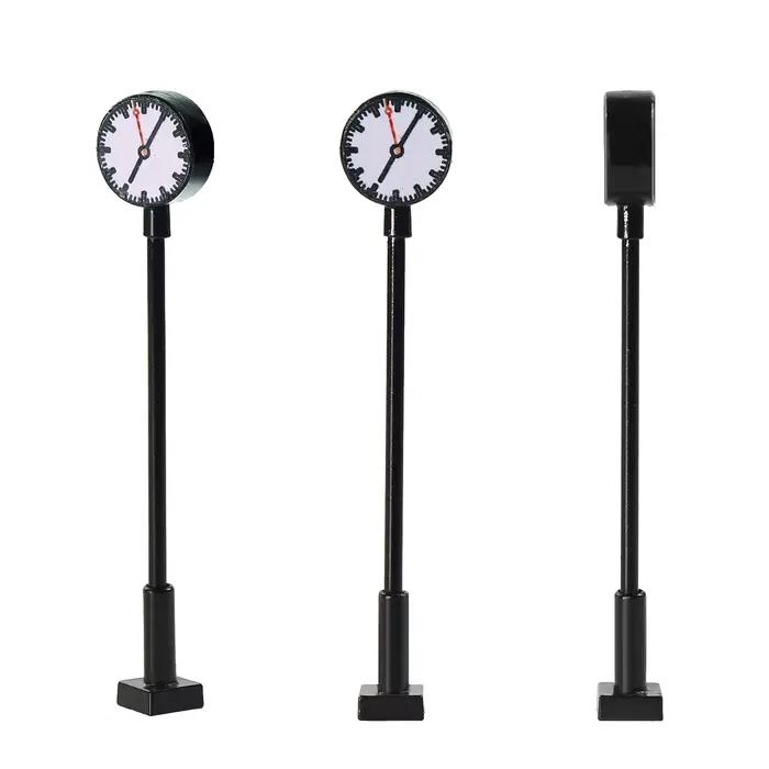 LQS62N 3 pièces Lumières pour maquette ferroviaire échelle N 1:160 Lampe de plateforme horloge 5,4 cm pour aménagement de gare NOUVEAU LQS62N
