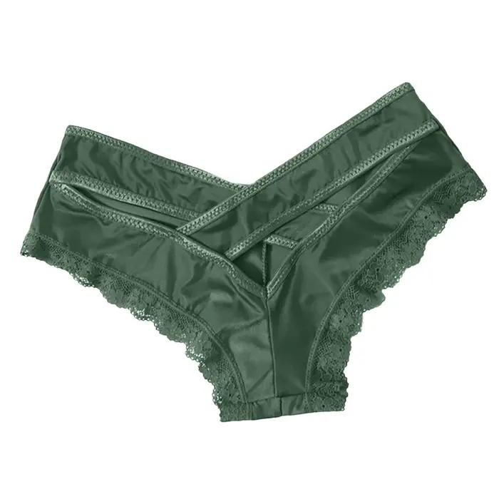Femmes Sexy sans couture culotte brésilienne dentelle caleçon Transparent maille crochet slips respirant taille basse Ropa intérieur Femenina