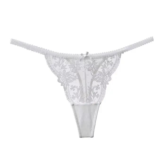  Tanga Dentelle Française Noël Pure Desire Transparent Fente Haute Sans Retirer Érotique T Pantalon Confort Taille S-XL MOYISU AB