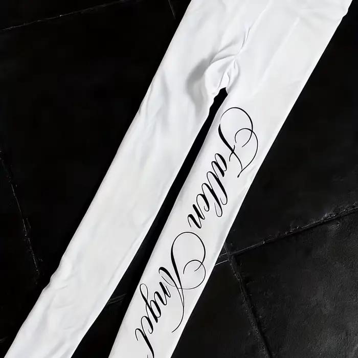 Collants et bas pour femmes avec impression anglaise, mode quotidienne simple, style polyvalent, bas blancs, nouveau style pour jeux de rôle