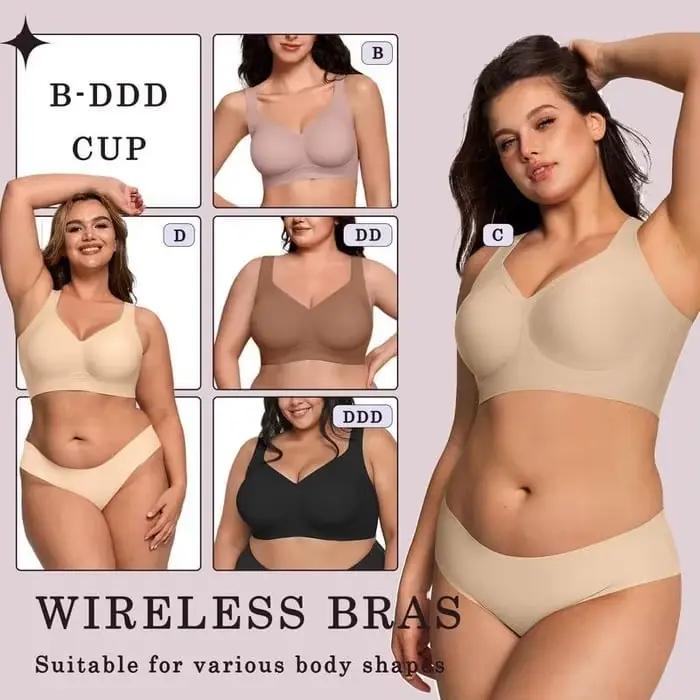Soutien-gorge Push Up lisse et col en V pour femmes, sans couture, amovible, rembourré, doux, confortable, sans fil, Anti-affaissement