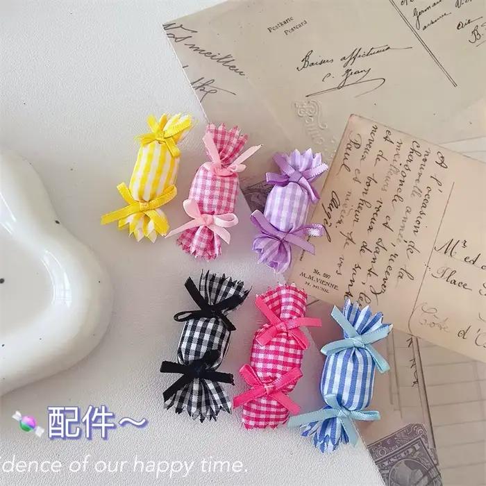 Barbe à papa remplie de tissu, bricolage, fille mignonne, vêtements faits à la main, cadre photo, épingles à cheveux, accessoires conseillers doux, 10 pièces