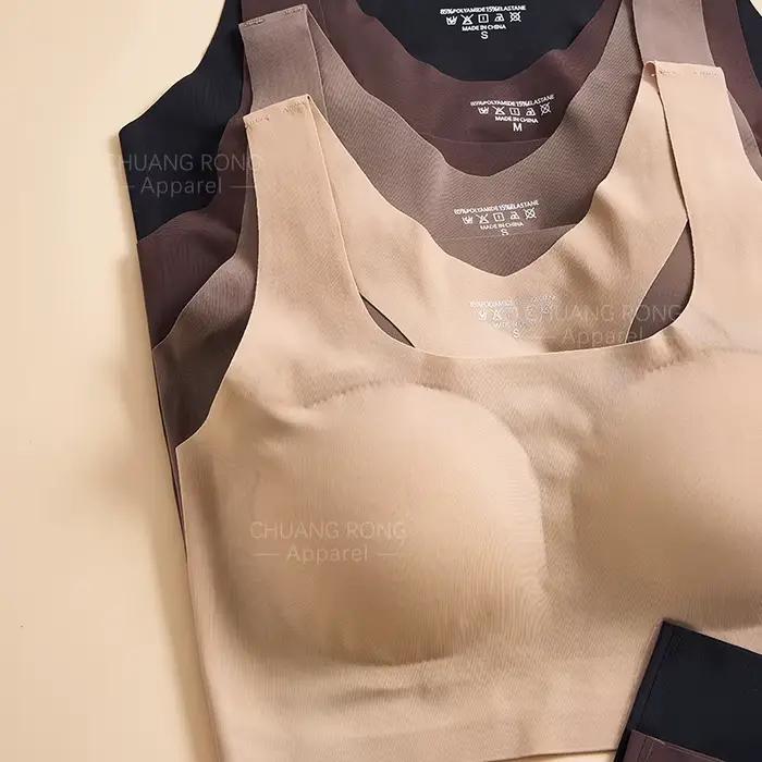 Vente Flash : Ensemble soutien-gorge sans fil et shorty personnalisé pour femme – Soutien-gorge sans couture avec coussinets amovibles et culotte assortie