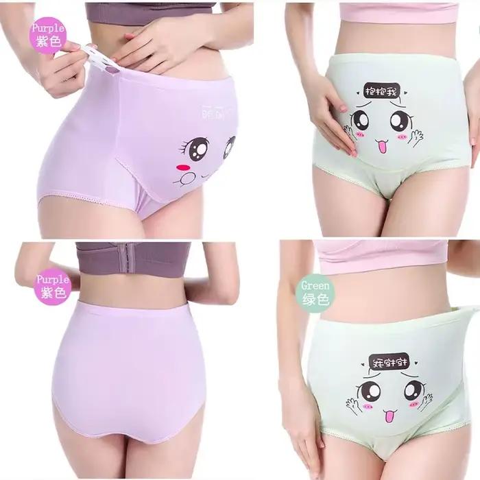 Culotte en coton pour femmes enceintes, sous-vêtements de maternité, vêtements pour femmes enceintes, slip de grossesse, taille haute, intimes de maternité