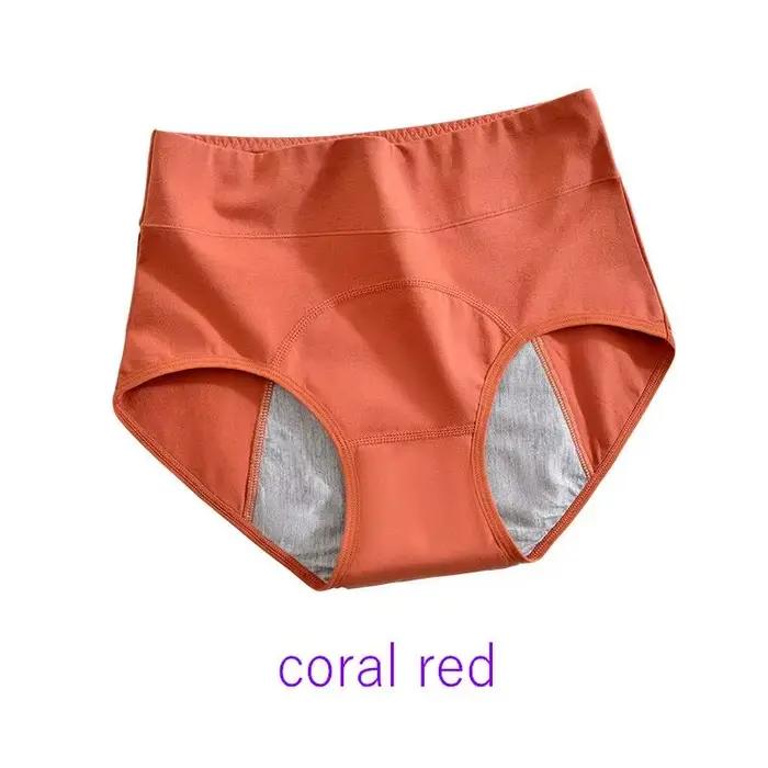 Bavlněné menstruační kalhotky s vysokým pasem, menstruační prádlo