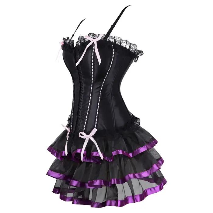 Dámské korzetové šaty, gotické bustier korzety s ramínky