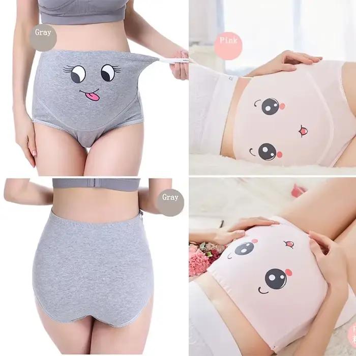 Culotte en coton pour femmes enceintes, sous-vêtements de maternité, vêtements pour femmes enceintes, slip de grossesse, taille haute, intimes de maternité
