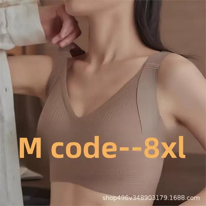 Soutiens-gorge Grande Taille M-8XL pour Femmes, Couvrance Totale, Effet Minimiseur, Anti-Affaissement, Lissage Latéral, Sans Armature, Soutien Sans Couture, Bande Large