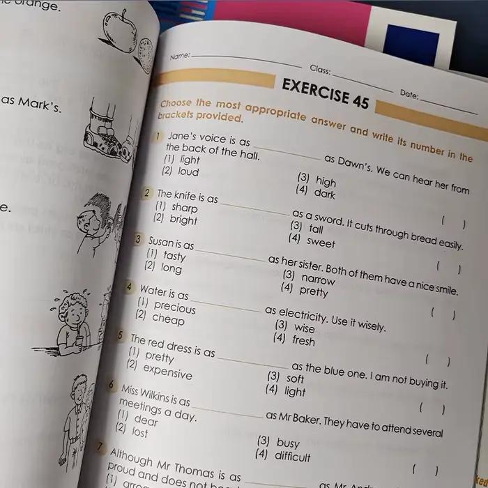 Livre Vocabulaire de Singapour pour Apprendre l'Anglais, Cahier d'ApprentiCumbria de l'Anglais, pour les Dossiers des Élèves de 1 à 6 Ans, pour Réduire le Cahier d'Entraînement, pour l'École Primaire