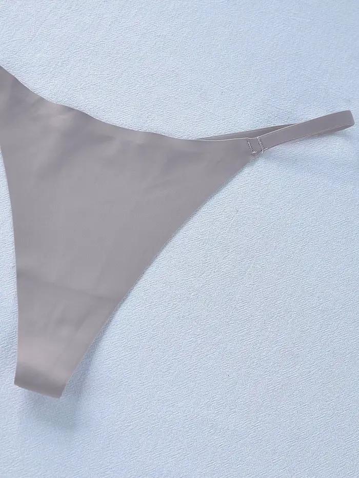 Culotte sans couture pour femme, slip sexy ultra fin, sous-vêtement taille basse, lingerie douce, couleur unie