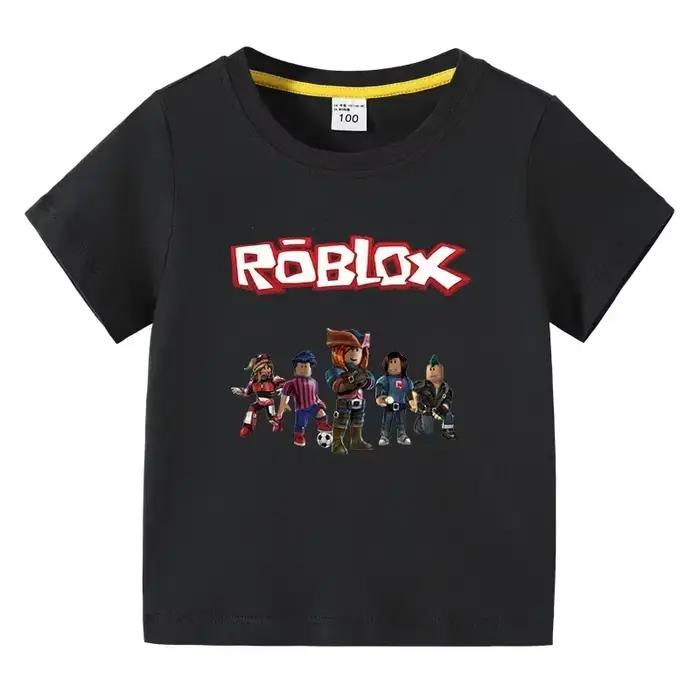 2025 Roblox enfant T-shirt garçons jeu sport coton T-shirt enfant dessin animé à manches courtes haut décontracté rue Harajuku vêtements