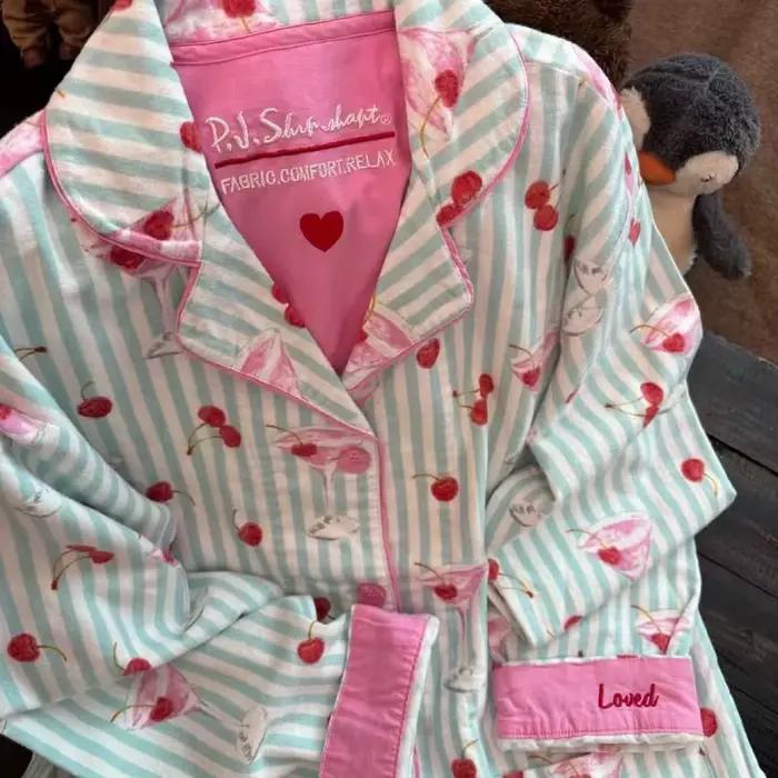 Pyjama assorti 2 pièces ensemble femmes Pj ensembles femmes 2 pièces ensemble tenue 100% coton pyjamas pour femmes ensemble de vêtements de détente vêtements de nuit amples