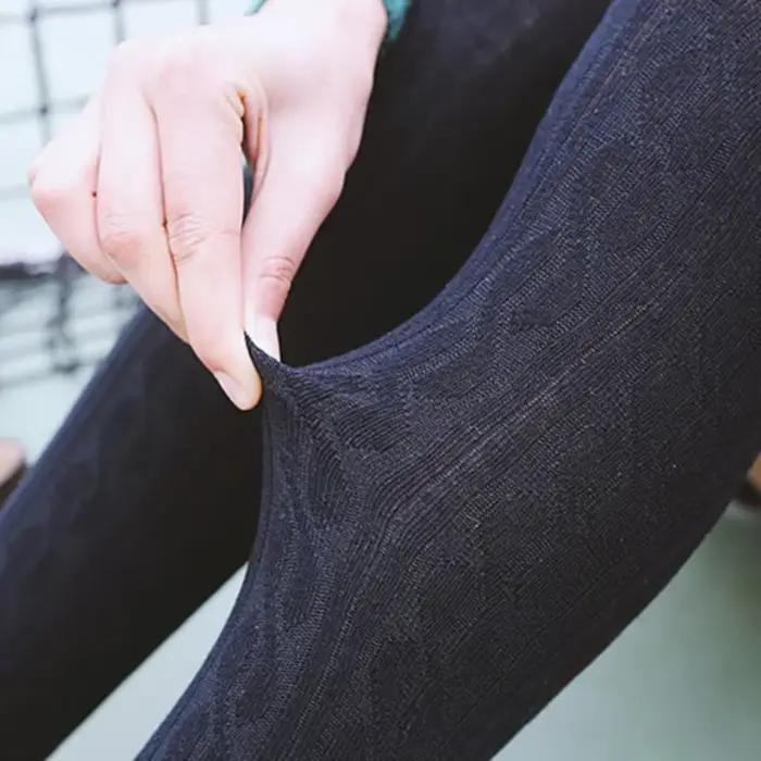 Bas en coton tricoté pour femmes, cuissardes hautes au-dessus du genou, bas longs en coton pour filles, chaussettes chaudes aux genoux, accessoire de vêtements