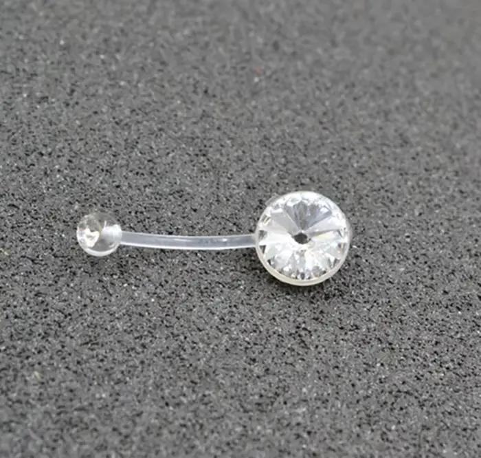 50pcs bijoux de perçage corporel-anneau de nombril de grossesse BIO Flexible 14g x 16mm retenue de perçage de nombril