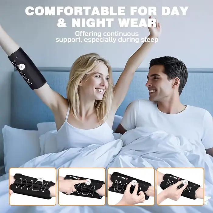 Attelle de nuit coudée réglable, 1 pièce, attelle pour Tunnel Cubital et soulagement de la douleur nerveuse ulnaire, empêche la flexion des bras, Support gauche/droite