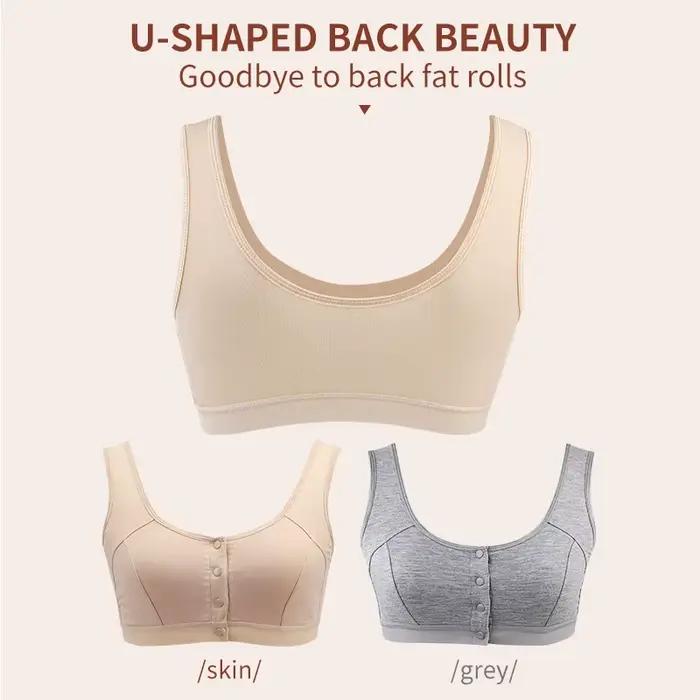 Soutien-gorge de mastectomie avec poches, fermeture frontale, Lingerie en coton grande taille pour femmes post-chirurgicales, insertion en Silicone, 6031