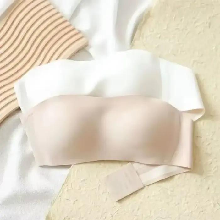Soutien-gorge en gelée sans bretelles, enveloppé, antidérapant, anneau Non en acier, sous-vêtements pour femmes, fin, Invisible, Push Up, Bralette, épaules dénudées