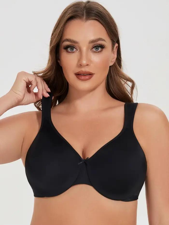 MELENECA Soutien-gorge minimiseur sans couture sans doublure confortable grande taille à armatures pour femme