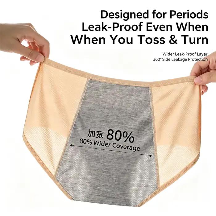 Culottes menstruelles pour femmes, sous-vêtements de période menstruelle grande taille, slips physiologiques imperméables pour filles + cadeau, 2-3-5 pièces