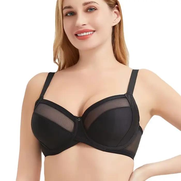 Soutien-gorge minimiseur grande taille, couverture complète, Support de levage pour grand buste, confort sans fil, maille respirante, Anti-affaissement, bonnet E F G H I