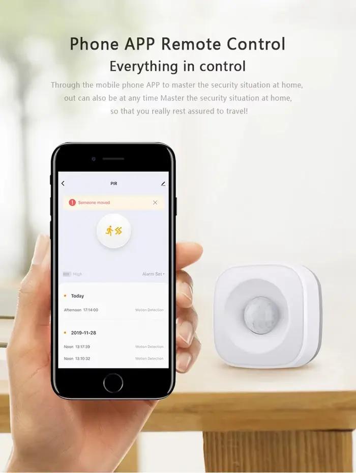 Tuyai – capteur de mouvement PIR sans fil, détecteur de mouvement infrarouge du corps humain, alarme de sécurité domestique, Compatible avec l'application Smart Life
