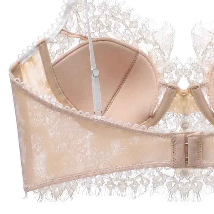 Soutien-gorge en dentelle française, Sexy, Ultra-fin, respirant, Ultra-fin, confortable, Anti-affaissement, pour femmes