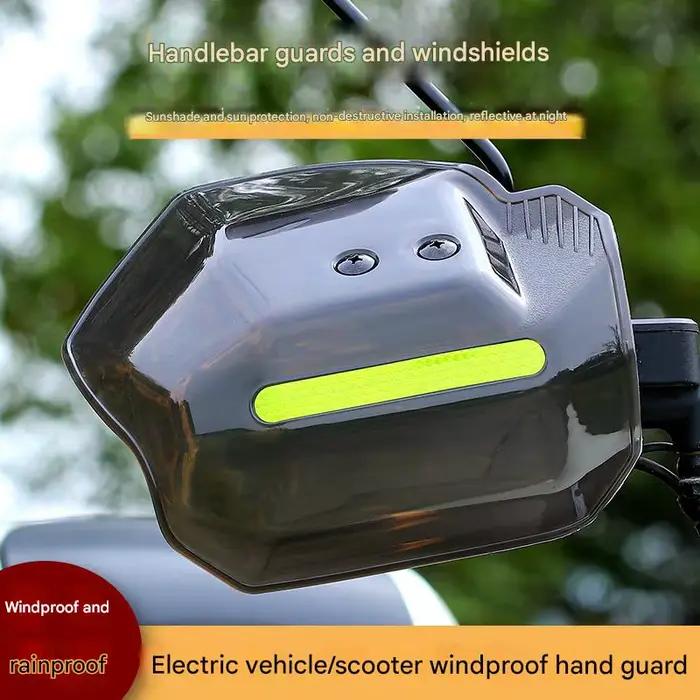 Protection des mains facile à installer et à démonter pour scooter moto ATV avec bande réfléchissante de nuit protection contre la pluie et le soleil