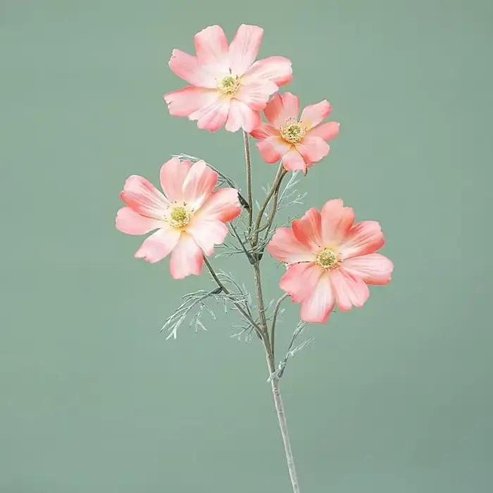 Gesang-Fleurs artificielles pour la décoration intérieure, fleur de cosmos, ornements de salon, 6 têtes