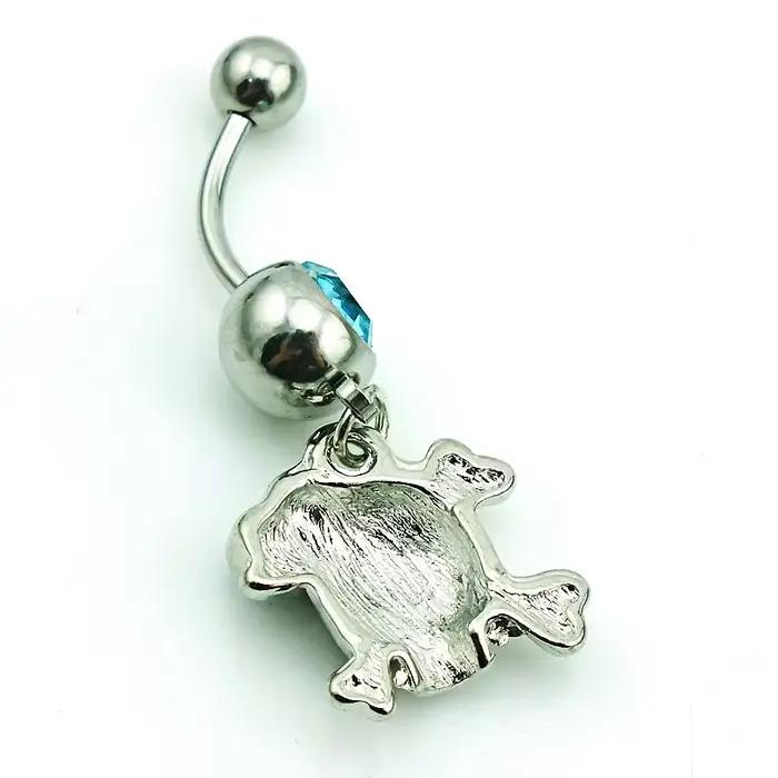 Piercing de nombril pour femmes, nouvelle mode, Design de tête de squelette Sexy, bijoux de danse du ventre Non allergiques, vente en gros