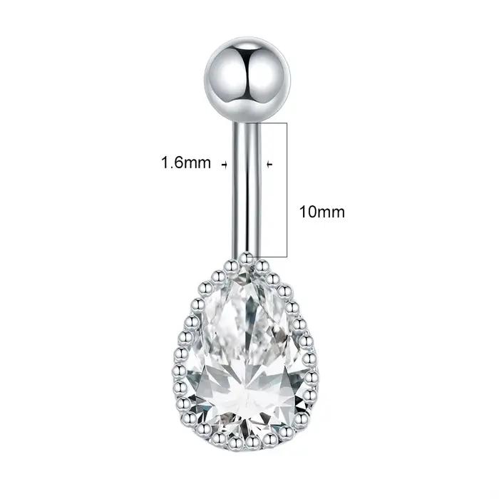  1pc nombril Piercing pour femmes Zircon lune papillon nombril anneau Cartilage nombril boucle d'oreille bijoux Piercing ombligo