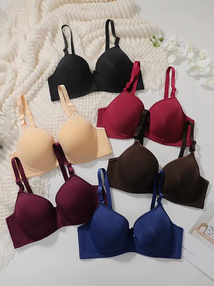 Sous-vêtements multicolores à armatures, grande taille, sans armatures en acier, soutien-gorge quatre saisons, couleur unie, soutien-gorge pour femmes, confortable à porter, J9921